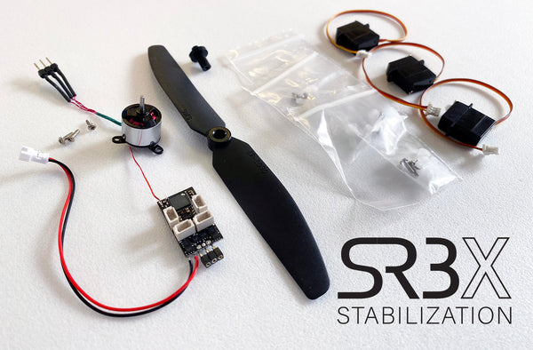 Microaces BRUSHLESS Flight Pack with SR3X Stabilization - 3 Servo