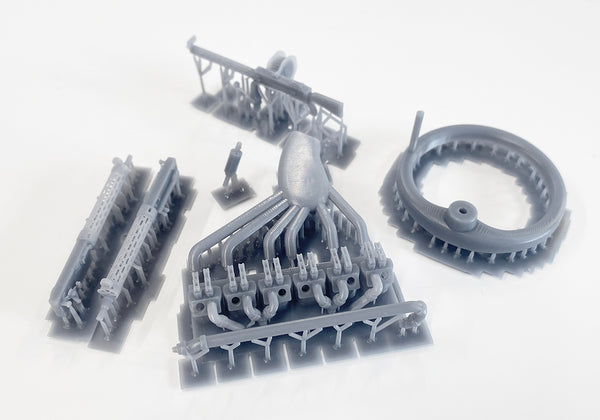 Detail Pack - Hansa Brandenburg W12 Engine Exhaust & MGs